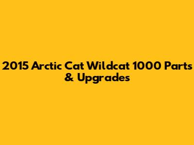 2015 Arctic Cat Wildcat 1000 Parts & Upgrades