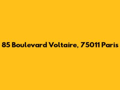 85 Boulevard Voltaire, 75011 Paris