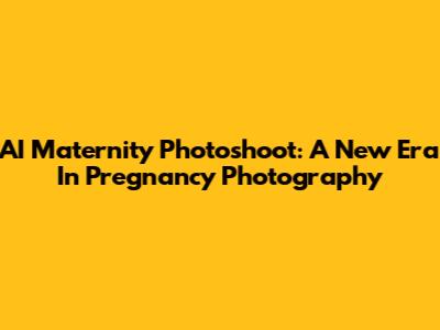 AI Maternity Photoshoot: A New Era In Pregnancy Photography