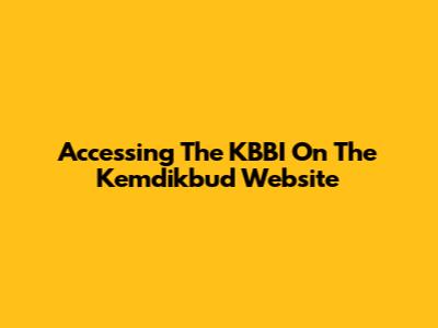 Accessing The KBBI On The Kemdikbud Website