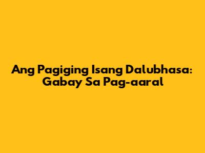 Ang Pagiging Isang Dalubhasa: Gabay Sa Pag-aaral