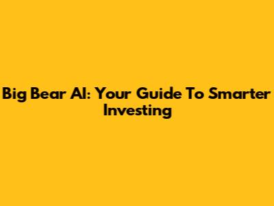 Big Bear AI: Your Guide To Smarter Investing