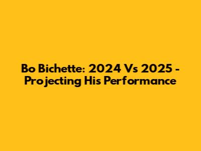 Bo Bichette: 2024 Vs 2025 - Projecting His Performance