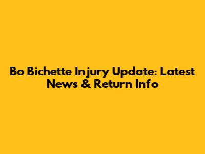 Bo Bichette Injury Update: Latest News & Return Info