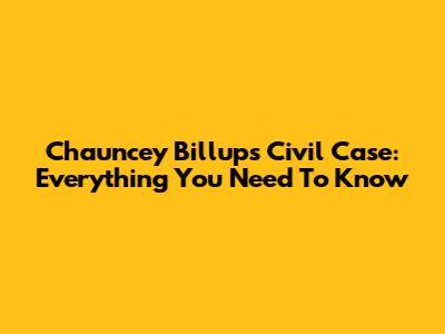 Chauncey Billups Civil Case: Everything You Need To Know