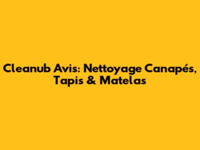Cleanu'b Avis: Nettoyage Canapés, Tapis & Matelas