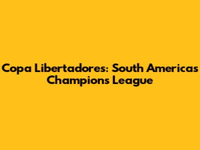 Copa Libertadores: South America's Champions League