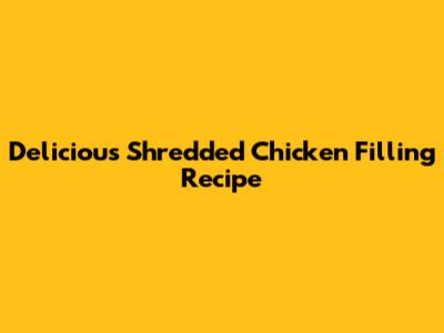 Delicious Shredded Chicken Filling Recipe