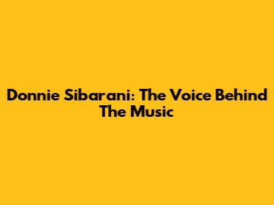 Donnie Sibarani: The Voice Behind The Music