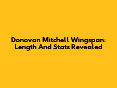 Donovan Mitchell Wingspan: Length And Stats Revealed