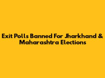 Exit Polls Banned For Jharkhand & Maharashtra Elections