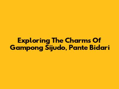Exploring The Charms Of Gampong Sijudo, Pante Bidari