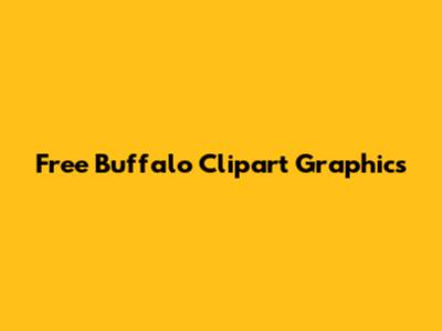 Free Buffalo Clipart Graphics