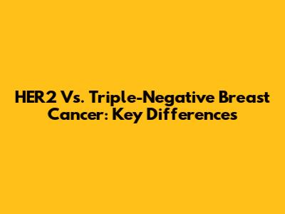HER2 Vs. Triple-Negative Breast Cancer: Key Differences