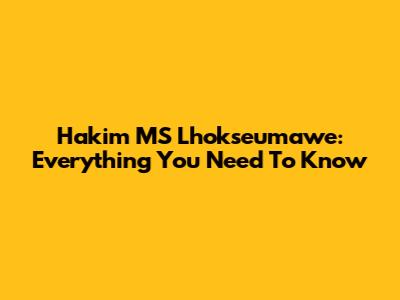 Hakim MS Lhokseumawe: Everything You Need To Know