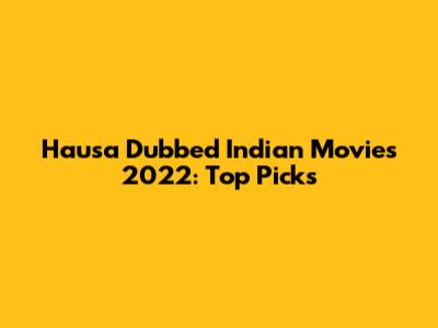 Hausa Dubbed Indian Movies 2022: Top Picks