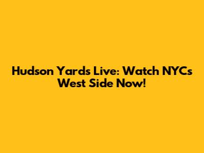Hudson Yards Live: Watch NYC's West Side Now!