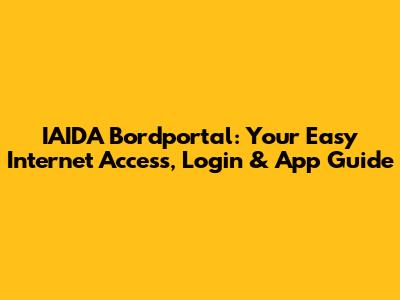 IAIDA Bordportal: Your Easy Internet Access, Login & App Guide
