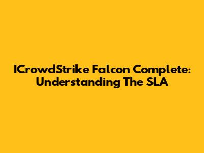 ICrowdStrike Falcon Complete: Understanding The SLA