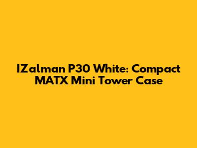IZalman P30 White: Compact MATX Mini Tower Case