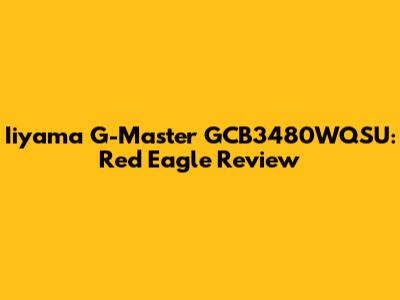 Iiyama G-Master GCB3480WQSU: Red Eagle Review