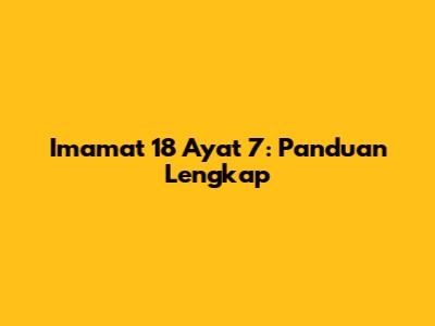 Imamat 18 Ayat 7: Panduan Lengkap