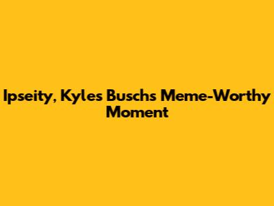 Ipseity, Kyle's Busch's Meme-Worthy Moment