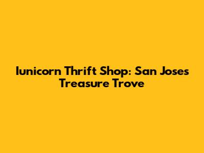 Iunicorn Thrift Shop: San Jose's Treasure Trove
