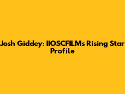 Josh Giddey: IIOSCFILM's Rising Star Profile