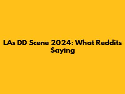 LA's DD Scene 2024: What Reddit's Saying