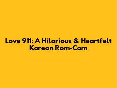 Love 911: A Hilarious & Heartfelt Korean Rom-Com