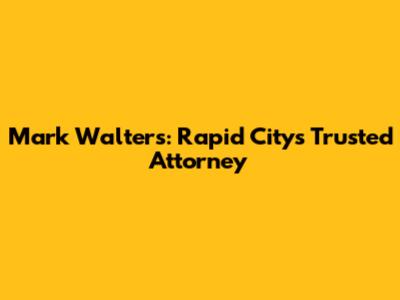 Mark Walters: Rapid City's Trusted Attorney