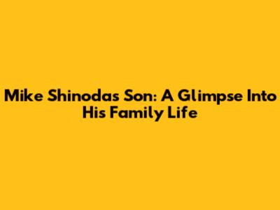 Mike Shinoda's Son: A Glimpse Into His Family Life