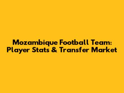 Mozambique Football Team: Player Stats & Transfer Market
