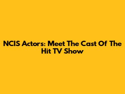 NCIS Actors: Meet The Cast Of The Hit TV Show
