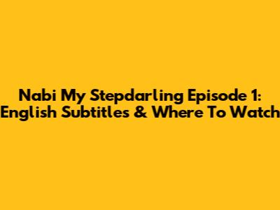Nabi My Stepdarling Episode 1: English Subtitles & Where To Watch