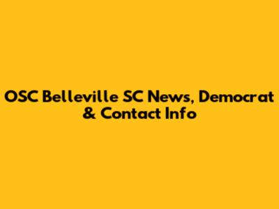 OSC Belleville SC News, Democrat & Contact Info