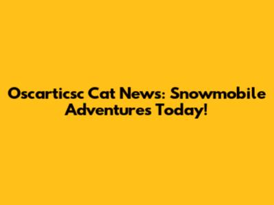 Oscarticsc Cat News: Snowmobile Adventures Today!