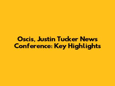 Oscis, Justin Tucker News Conference: Key Highlights