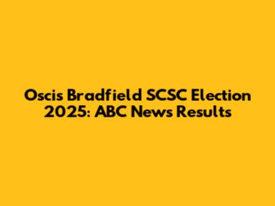 Oscis Bradfield SCSC Election 2025: ABC News Results