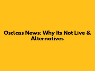 Osclass News: Why It's Not Live & Alternatives
