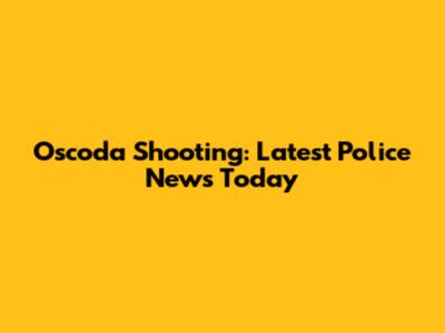 Oscoda Shooting: Latest Police News Today