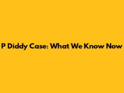 P Diddy Case: What We Know Now