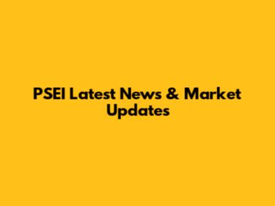 PSEI Latest News & Market Updates