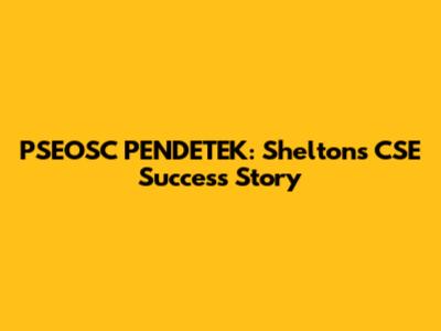 PSEOSC PENDETEK: Shelton's CSE Success Story