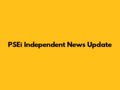 PSEi Independent News Update