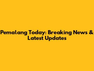 Pemalang Today: Breaking News & Latest Updates