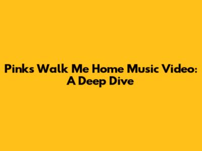 Pink's 'Walk Me Home' Music Video: A Deep Dive