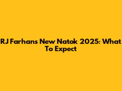 RJ Farhan's New Natok 2025: What To Expect