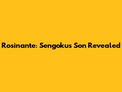 Rosinante: Sengoku's Son Revealed